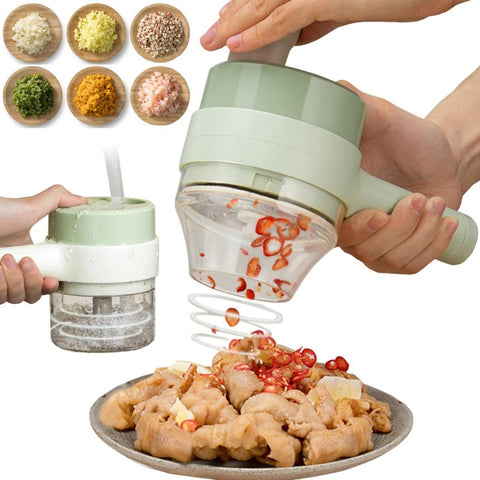 4 in 1 Electric Vegetable Cutter Chopper Cooking Handheld Hammer Food ⭐⭐⭐⭐