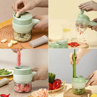 4 in 1 Electric Vegetable Cutter Chopper Cooking Handheld Hammer Food ⭐⭐⭐⭐
